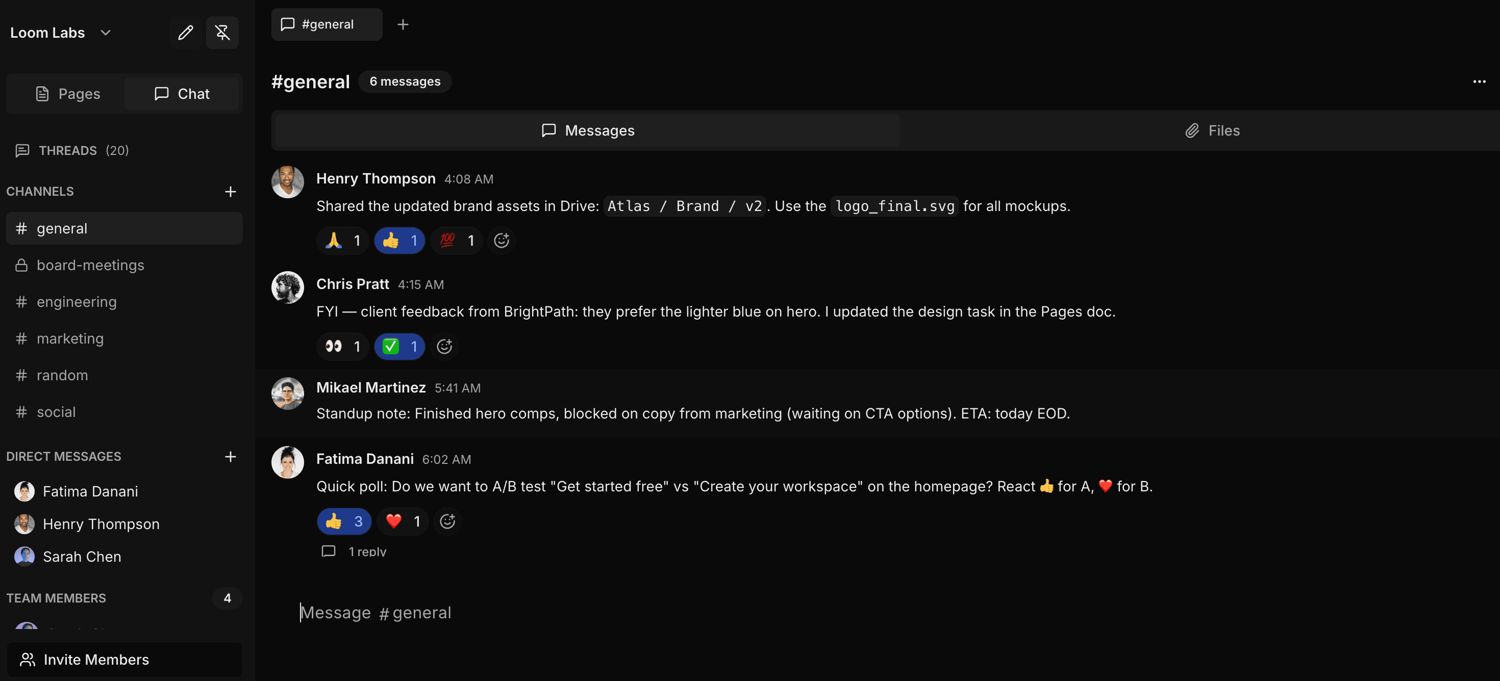 Chat that lives with your work