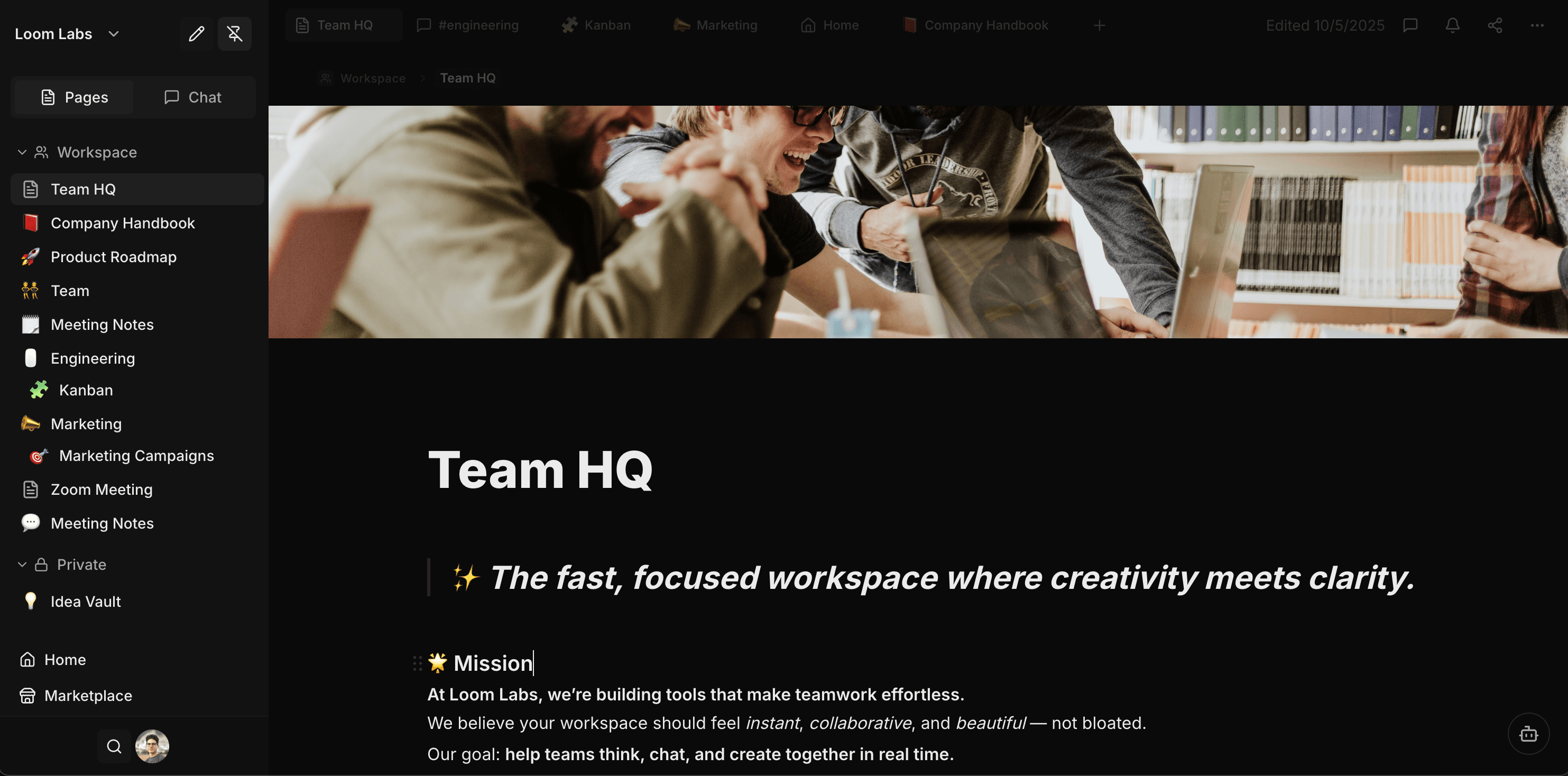 Beautiful docs, real-time collaboration
