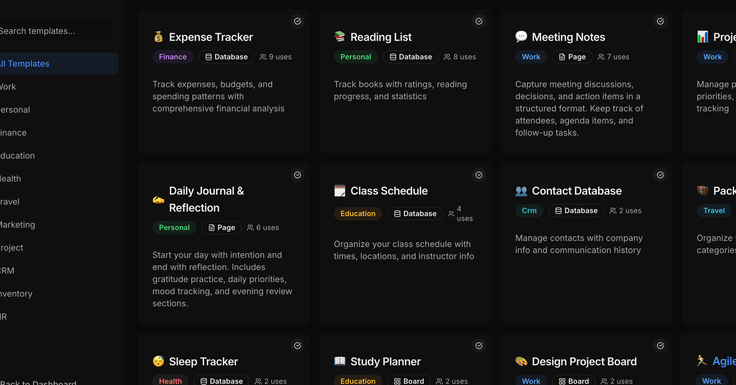 Templates to jumpstart your work