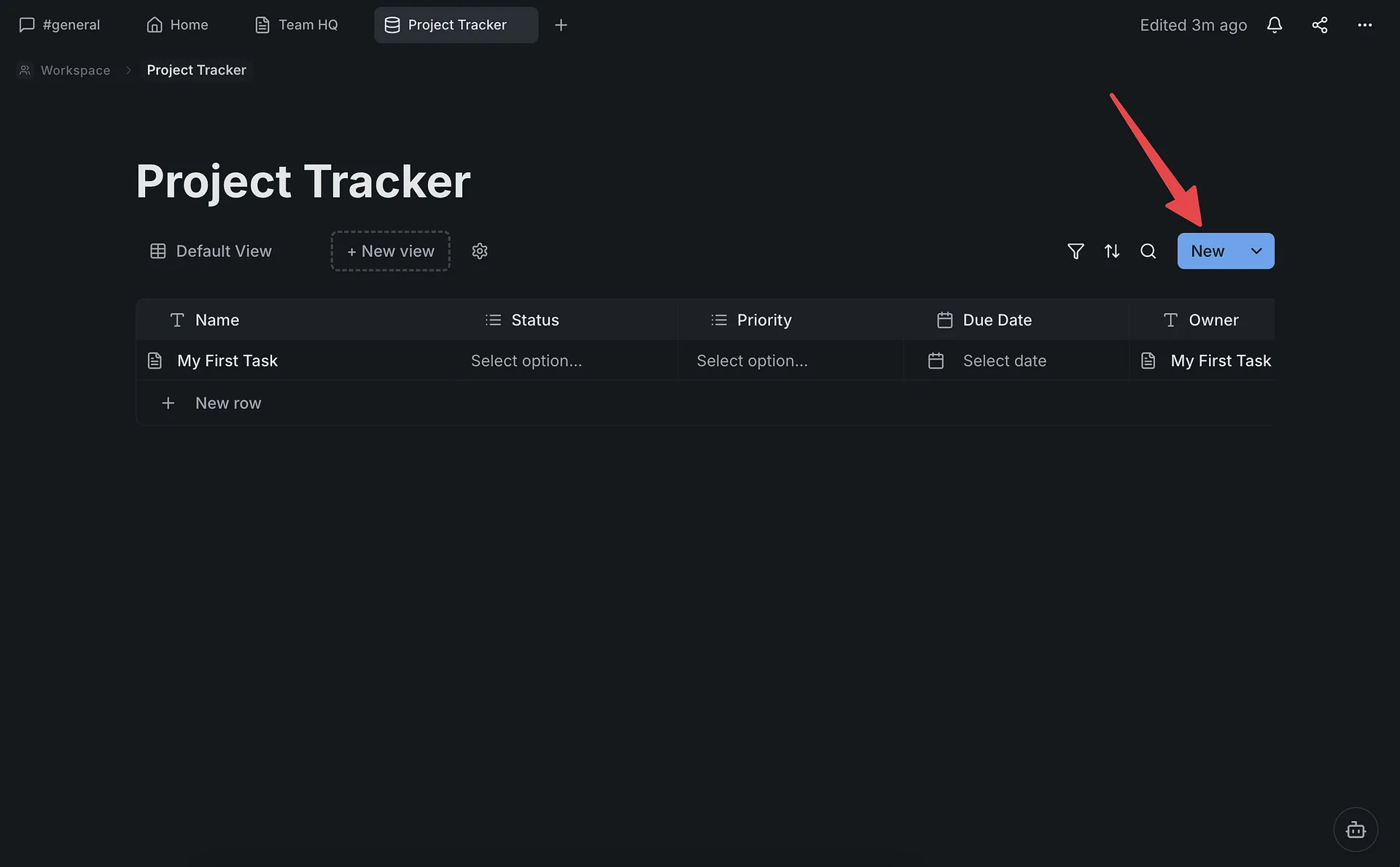 Screenshot: Adding rows to the database
